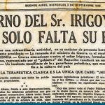 Los medios en vísperas del golpe a Hipólito Yrigoyen