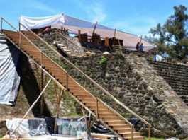 Aparecen los restos de un templo en el interior de la pirámide de Teopanzolco (México)